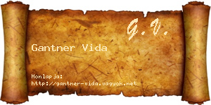 Gantner Vida névjegykártya